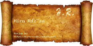 Hirn Róza névjegykártya